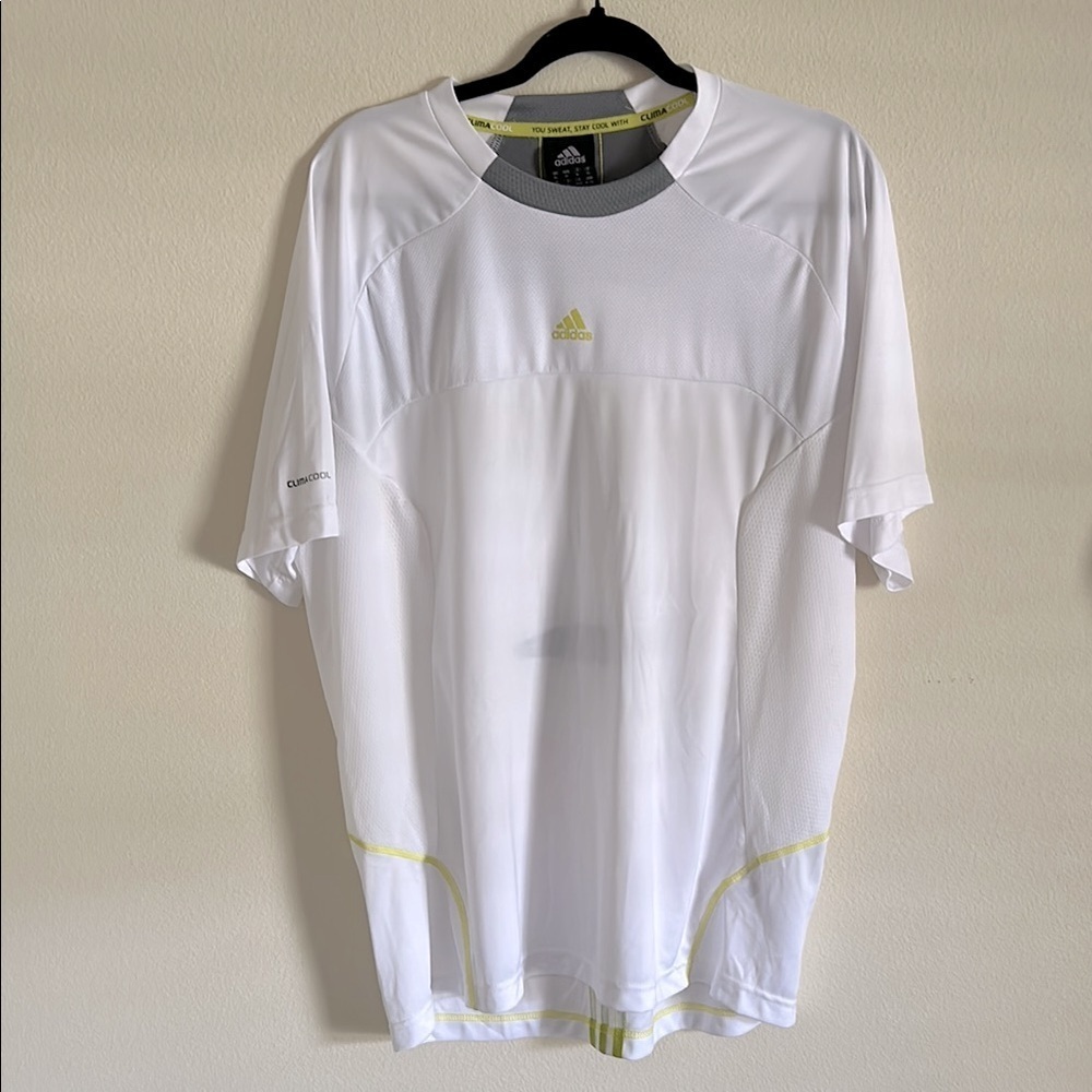 Adidas Vtg clima cool white soccer breathable cycling jersey shirt XL men’s​​​